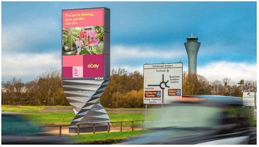 Digital OOH example on a UK motorway
