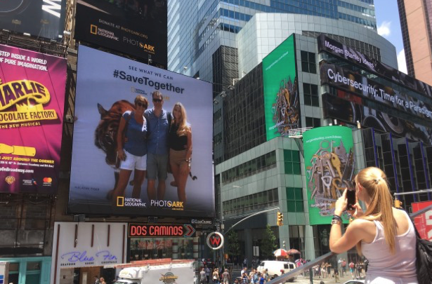 digital OOH advertising billboard example by National Geographic on Time Square