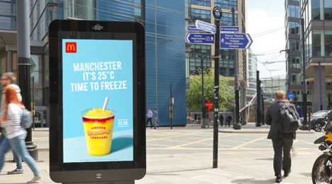 Image of McDonalds using Alternative Outdoor advertising