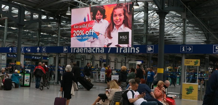 M&S back-to-school DOOH campaign