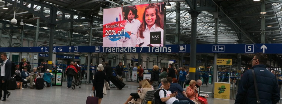 M&S back-to-school DOOH campaign