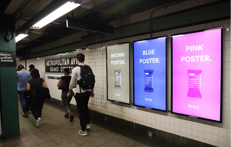 Metro station ad