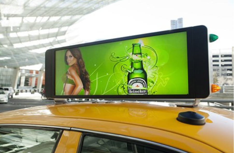 Taxi top ad from Heineken