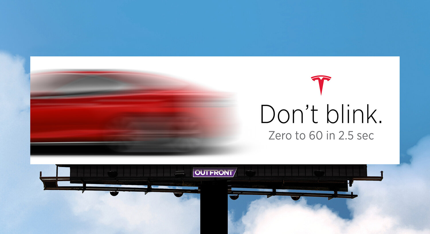 Tesla billboard ad