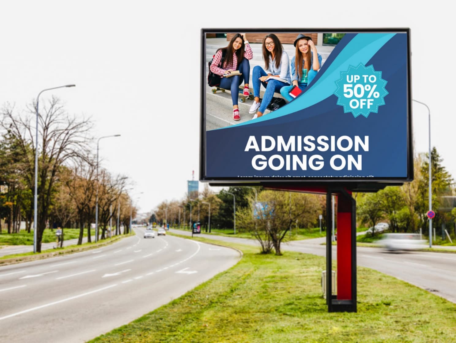 Street billboard for education