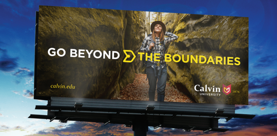 Calvin University digital billboard