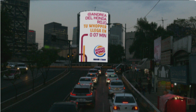 burger king dooh example